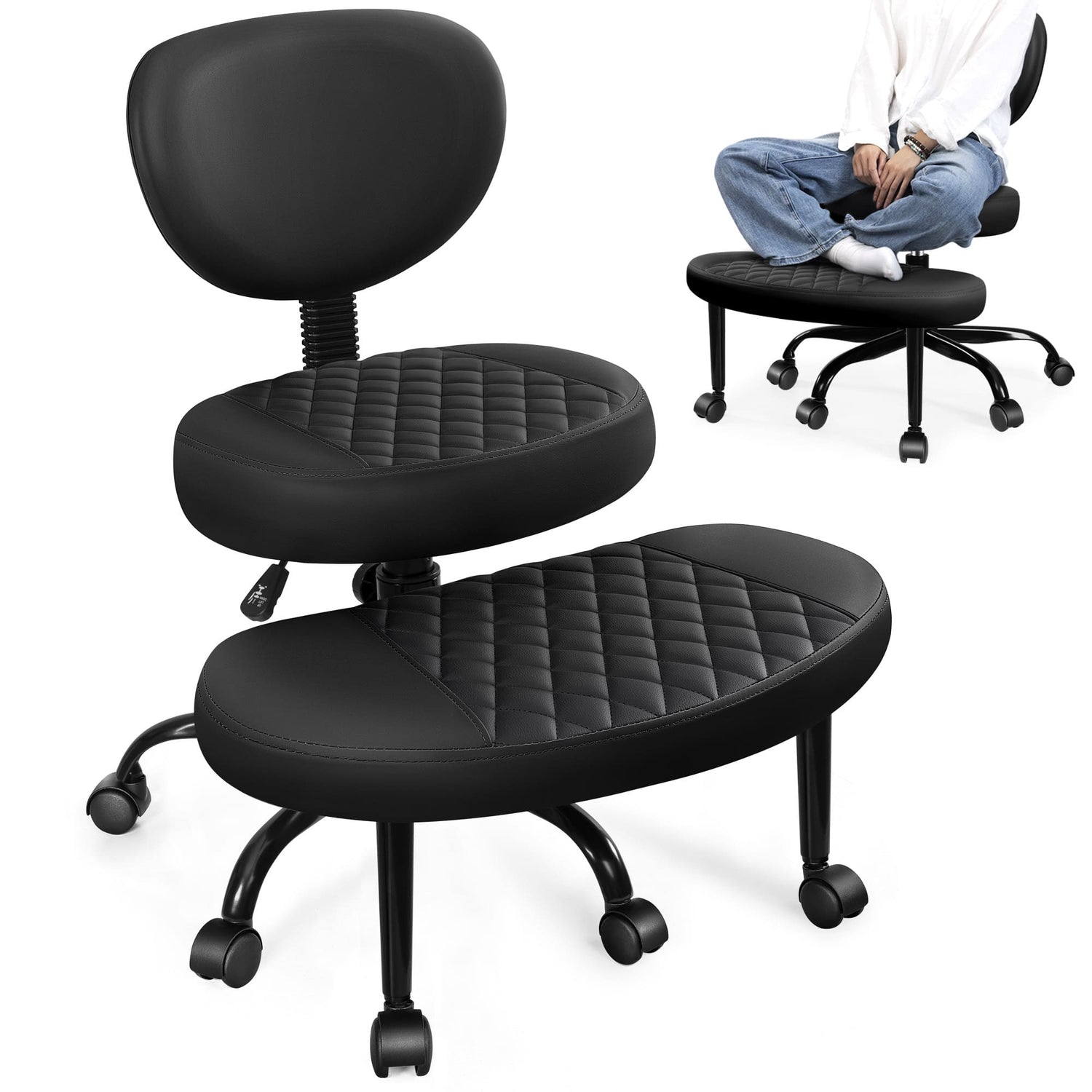 Ergonomischer Mesh Active Drehstuhl mit hoher Rückenlehne und verstellbarer Lordosenstütze 988