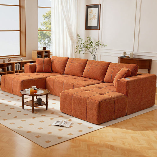 Modular Oversized U-Shaped Deep Seating Sectional Sofa