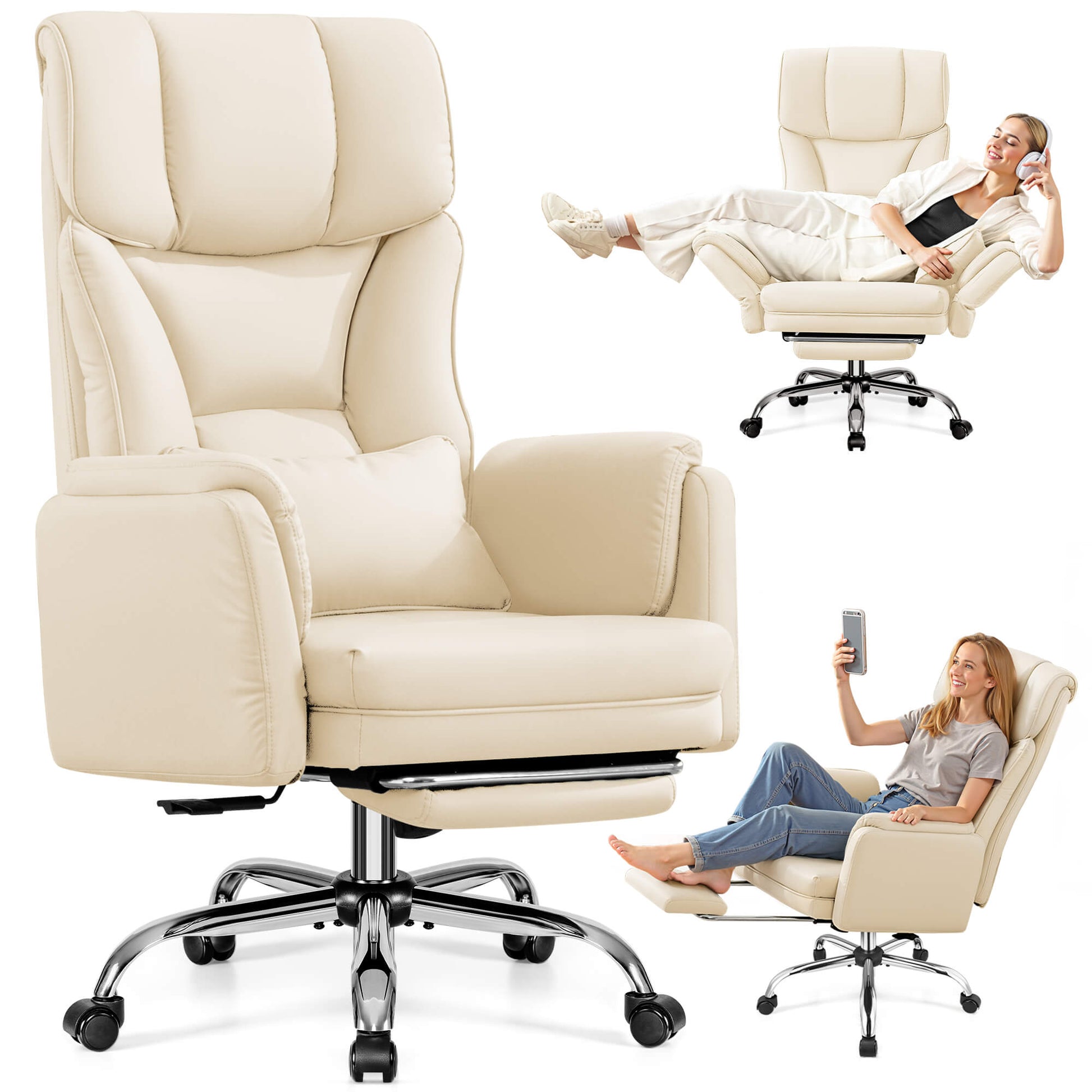 Big and Tall Executive Office Chair with Ergonomic Lumbar Support 6088