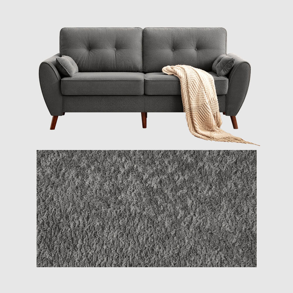 75.5" Wide Modern Loveseat Sofa with Solid Wood Legs