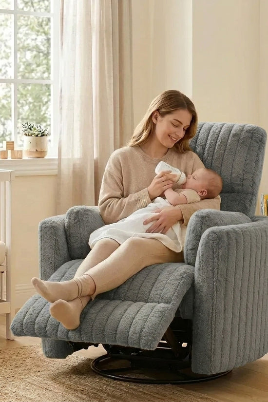 Nursery Power Glider Recliner Chair with USB Ports and Footrest