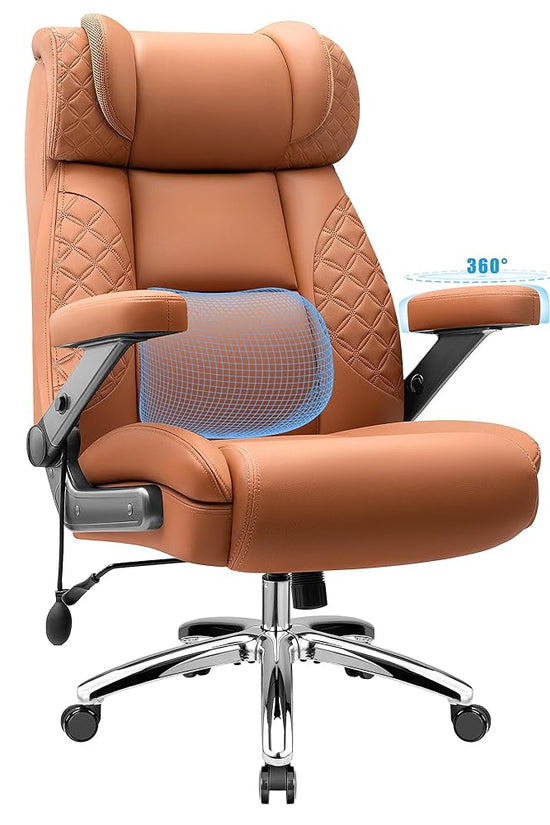 Widened Big and Tall Leather Executive Back Support Office Chair 309