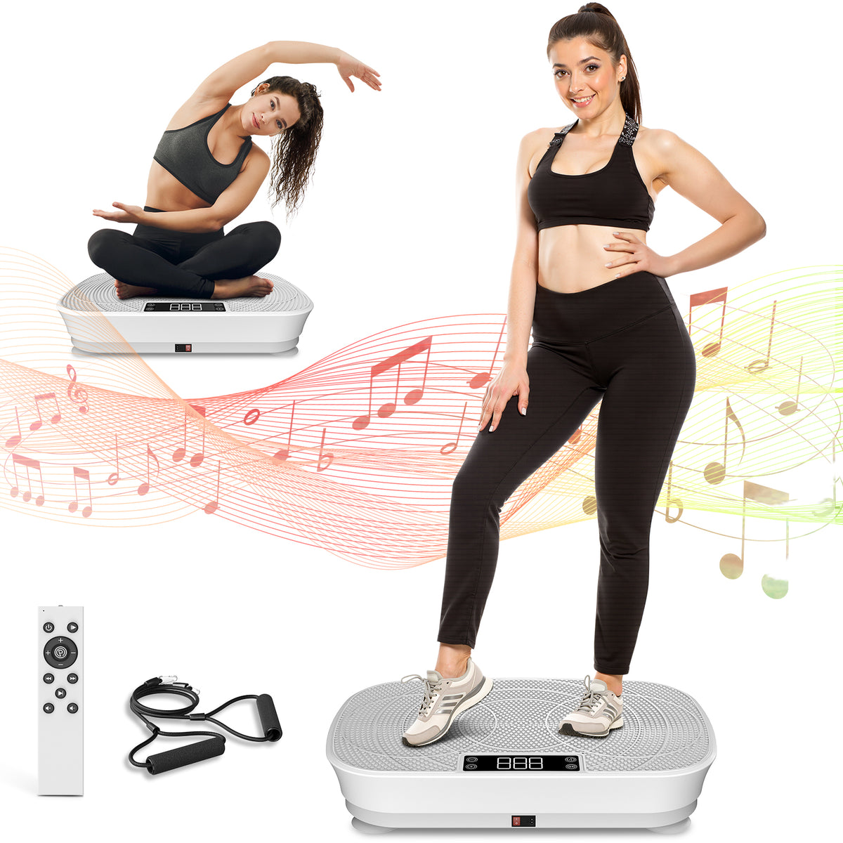 Primy Vibration Plate Waver Exercise Machine with Bluetooth 99 Speed for Weight Loss Home Fitness