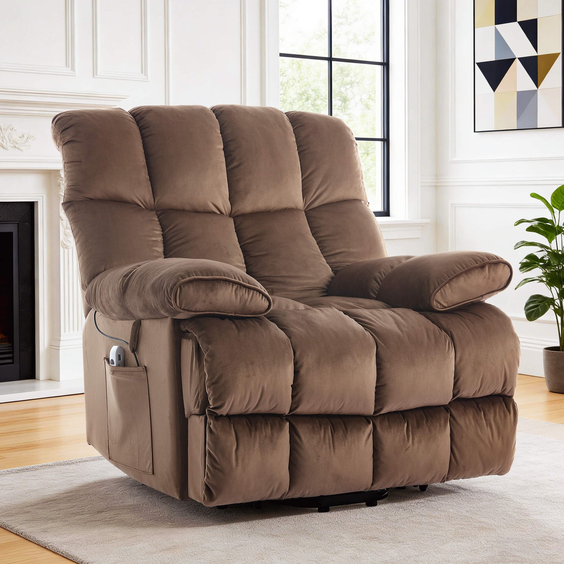 Infinite Position Power Lift Recliner Chair with Massage and Heating for Elderly
