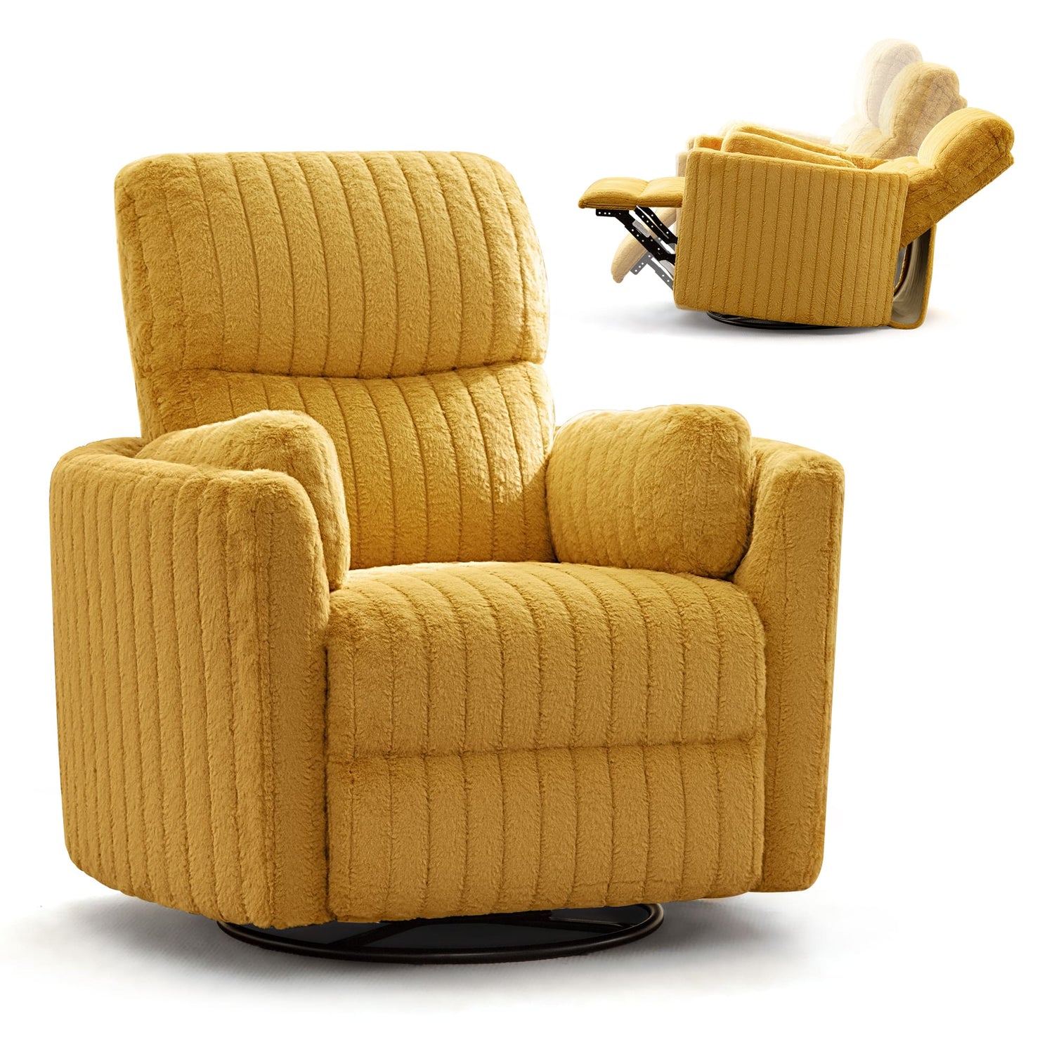 Nursery Power Glider Recliner Chair with USB Ports and Footrest