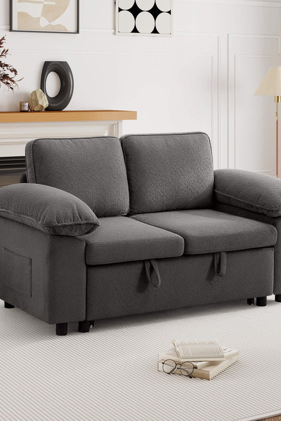 7-Seater Modular Sectional Sofa Couch with Pull-Out Sleeper and Storage