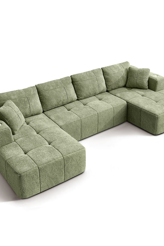 Modular Oversized U-Shaped Deep Seating Sectional Sofa