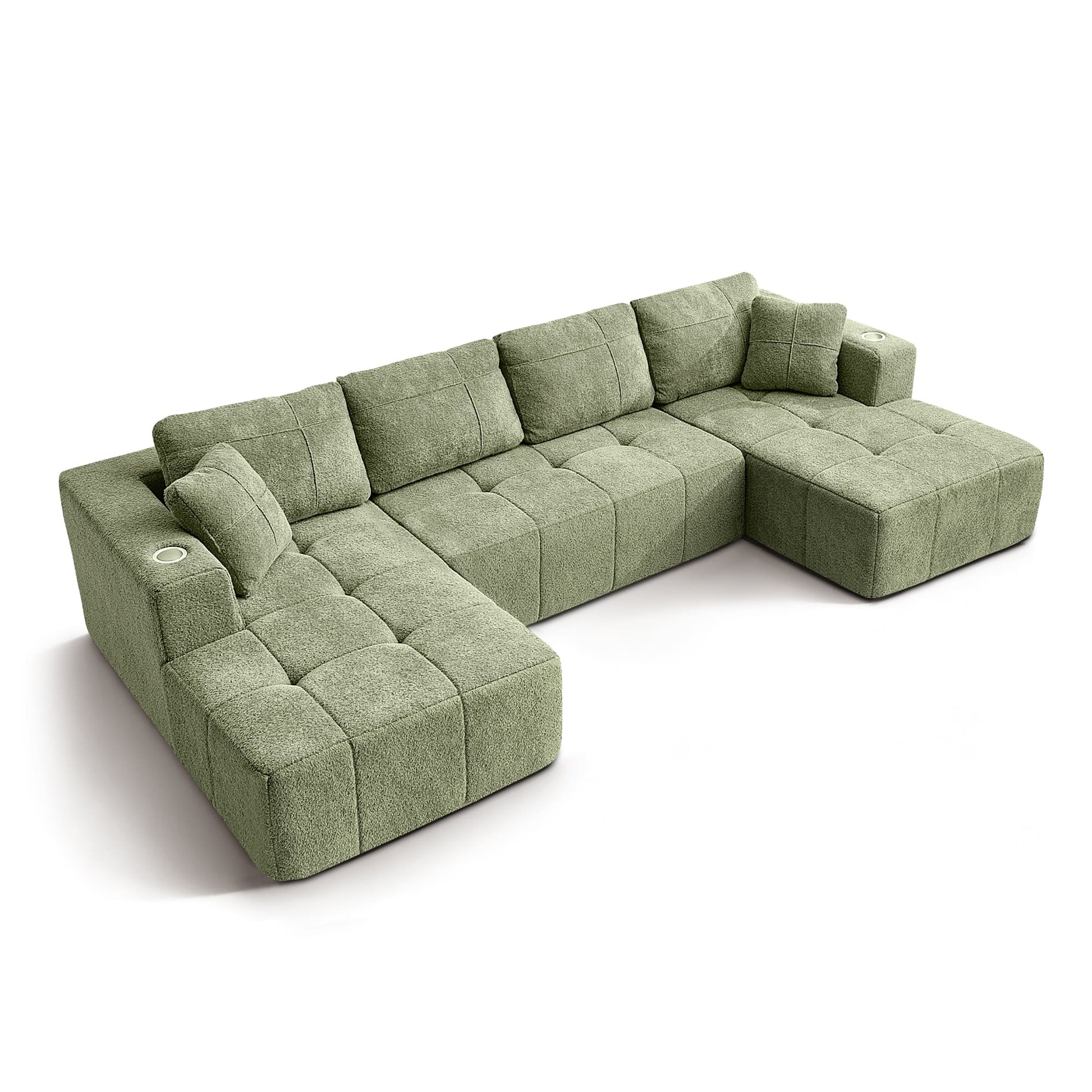 Modular Oversized U-Shaped Deep Seating Sectional Sofa