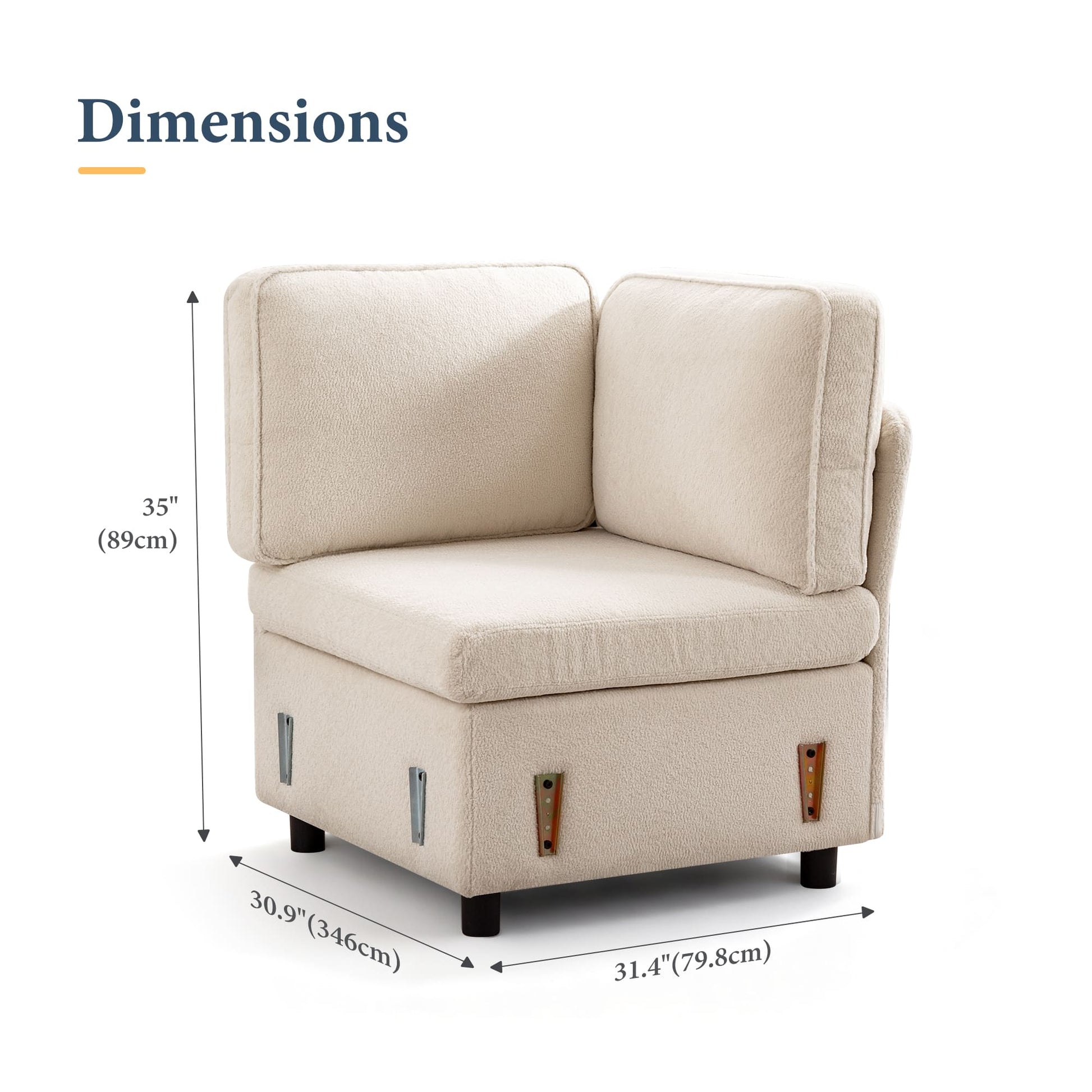 7-Seater Modular Sectional Sofa Couch with Pull-Out Sleeper and Storage