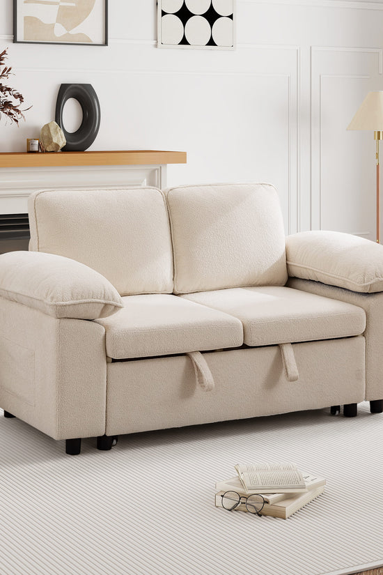 7-Seater Modular Sectional Sofa Couch with Pull-Out Sleeper and Storage