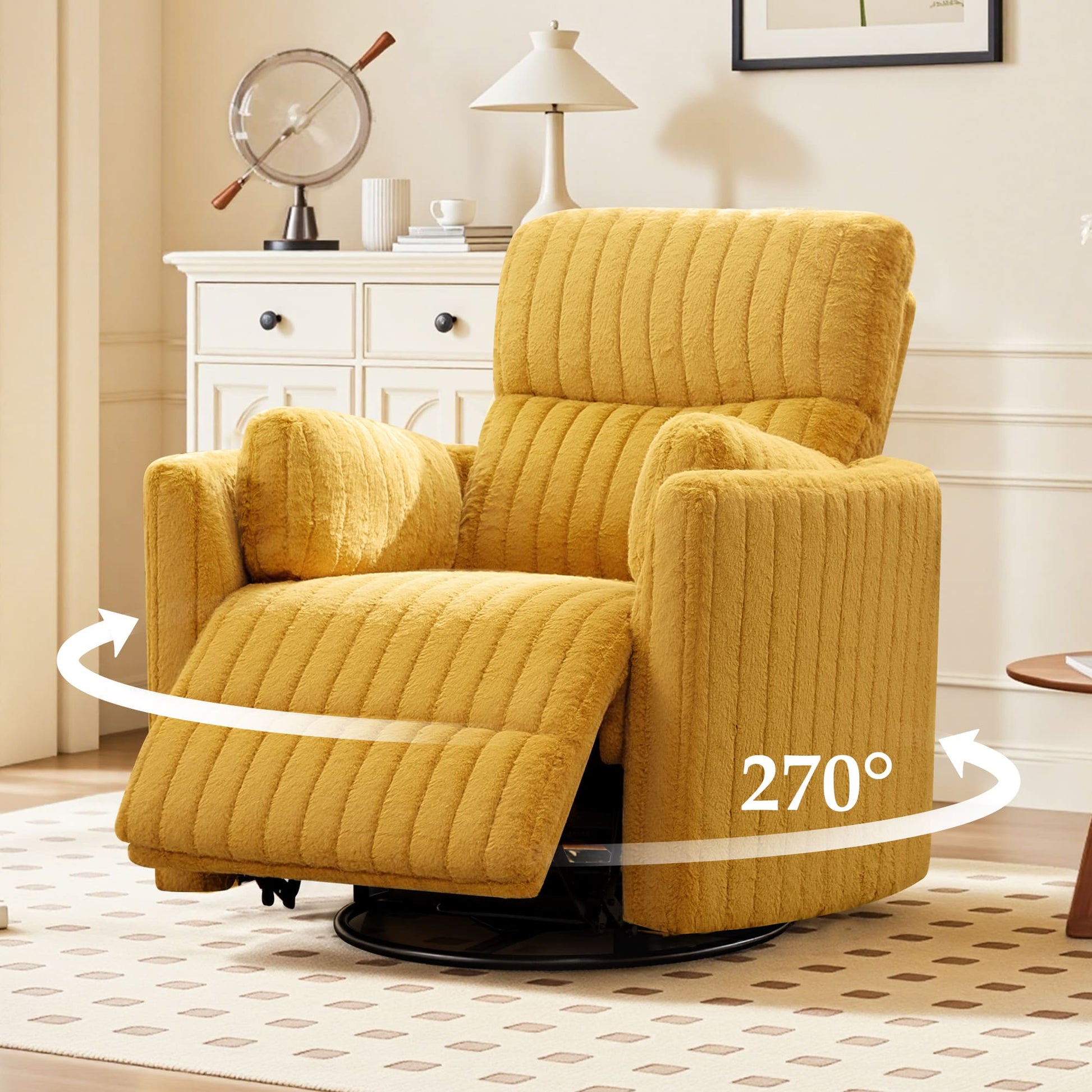 Nursery Power Glider Recliner Chair with USB Ports and Footrest