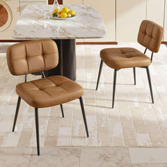 Upholstered Side Dining Chairs Set of 2