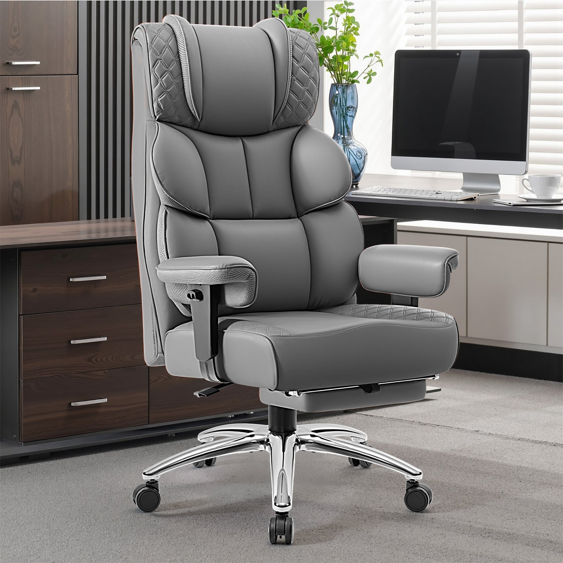 Big and Tall Leather Executive Back Support Office Chair