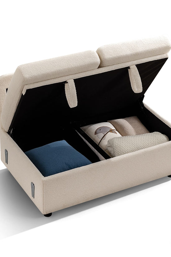 7-Seater Modular Sectional Sofa Couch with Pull-Out Sleeper and Storage