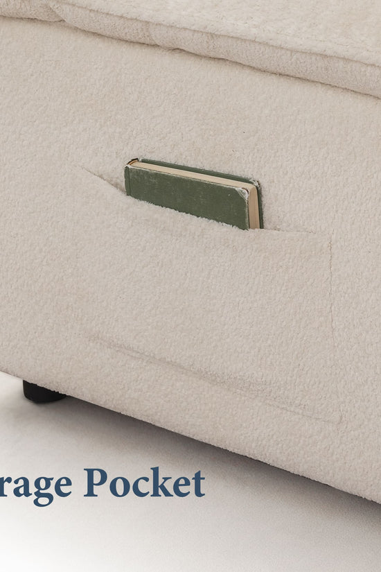 7-Seater Modular Sectional Sofa Couch with Pull-Out Sleeper and Storage