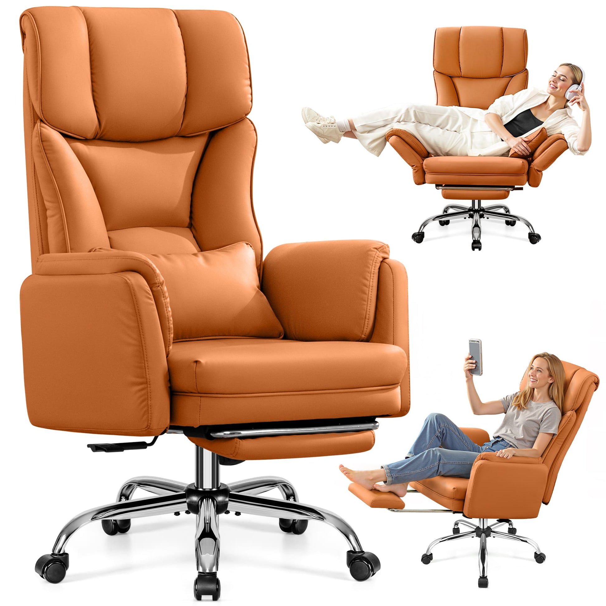 Big and Tall Executive Office Chair with Ergonomic Lumbar Support 6088