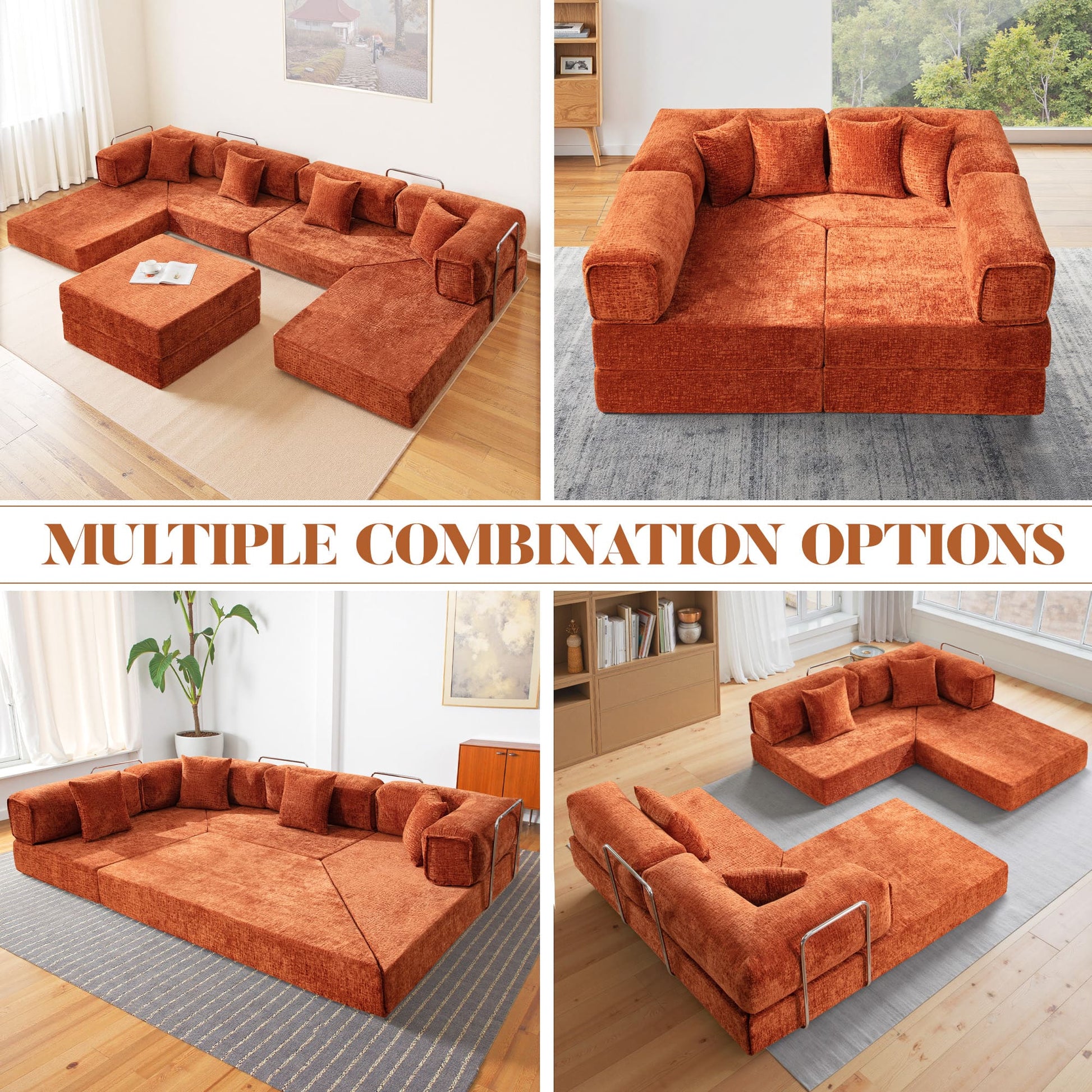 L-Shaped 106.3" W Modular Sectional Sofa Couch