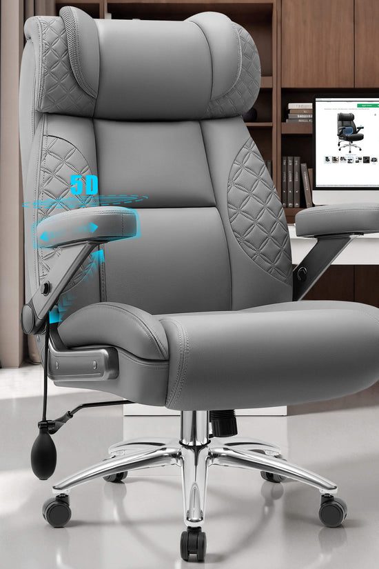 Widened Big and Tall Leather Executive Back Support Office Chair 309