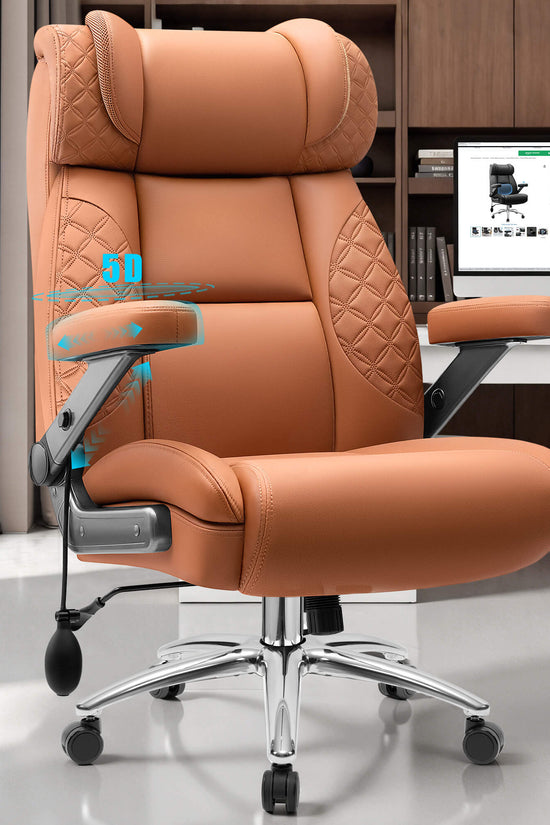 Widened Big and Tall Leather Executive Back Support Office Chair 309