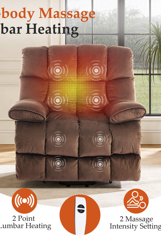 Infinite Position Power Lift Recliner Chair with Massage and Heating for Elderly