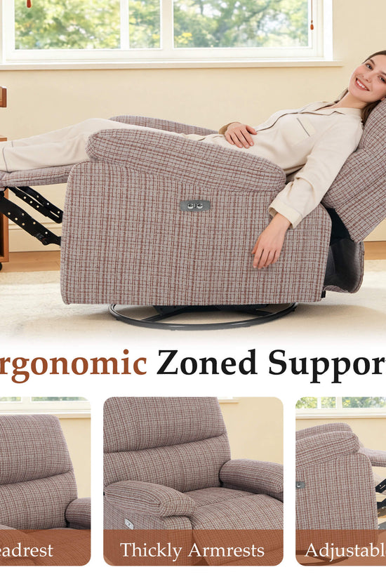 Power Swivel Rocker Recliner Rocking Chair with USB Port Infinite Position