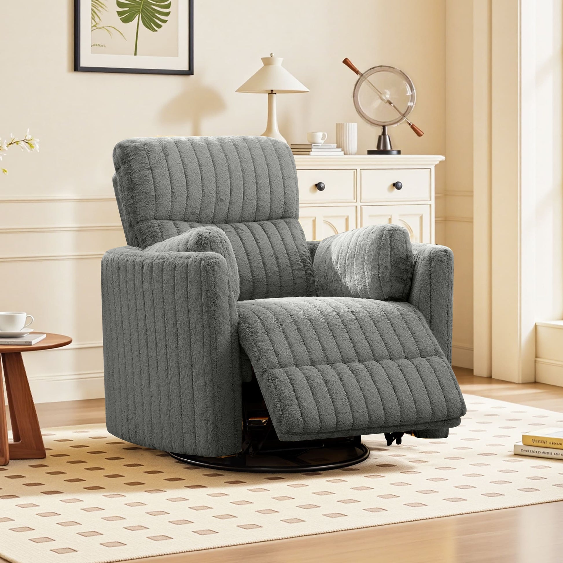 Nursery Power Glider Recliner Chair with USB Ports and Footrest