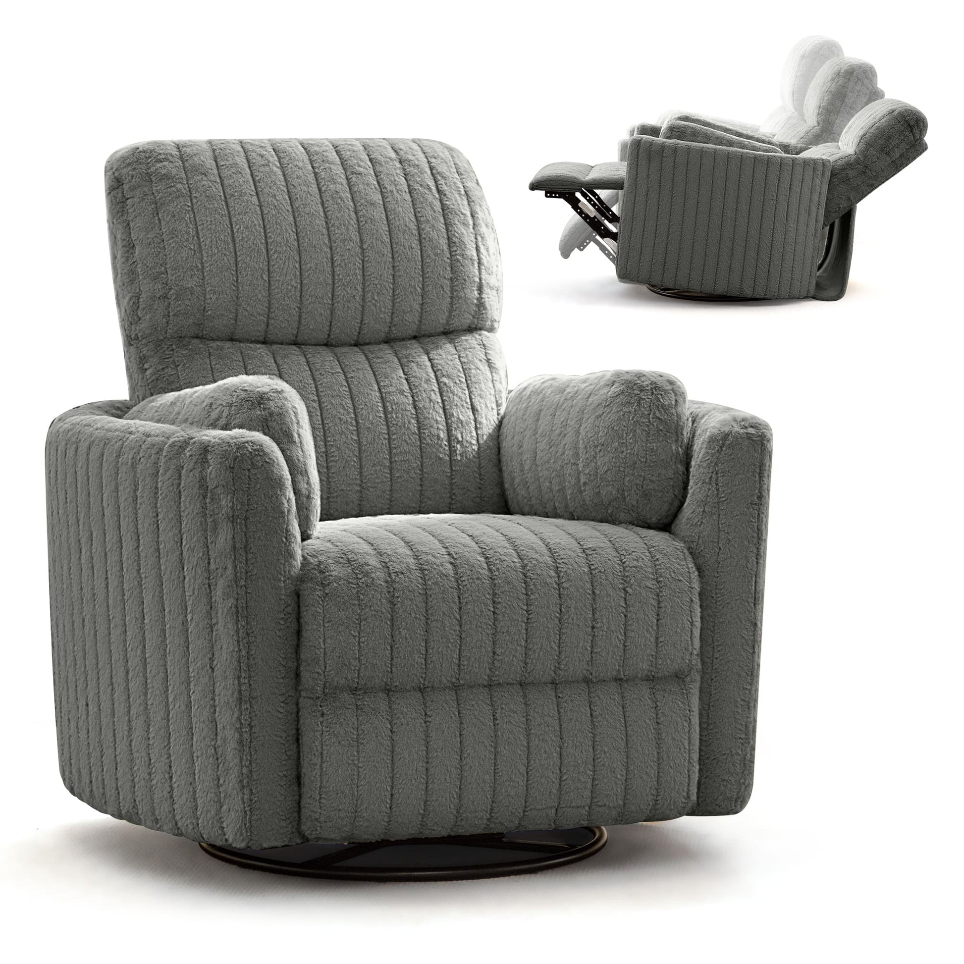 Nursery Power Glider Recliner Chair with USB Ports and Footrest