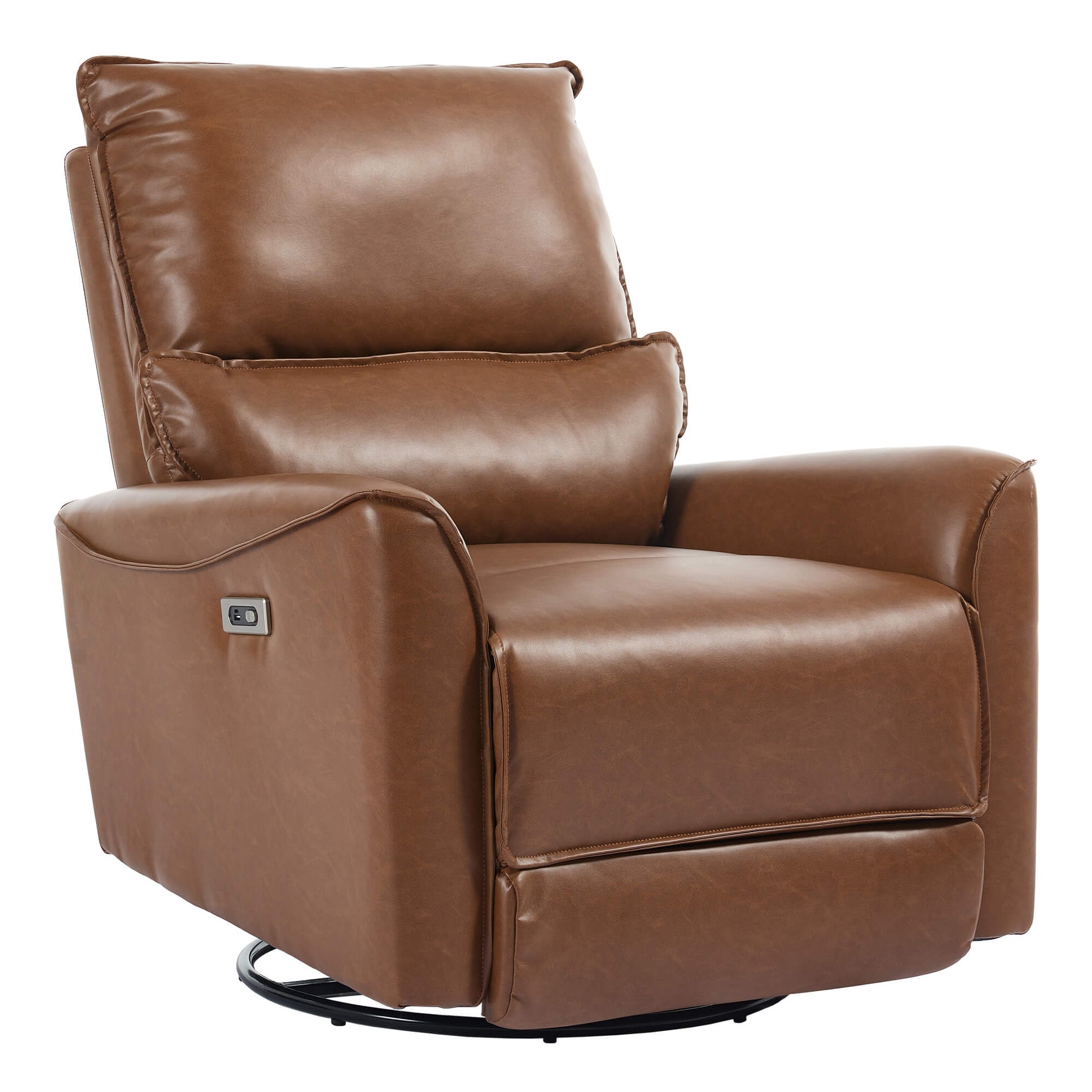 Modern Leather Power Swivel Rocker Recliner Chair