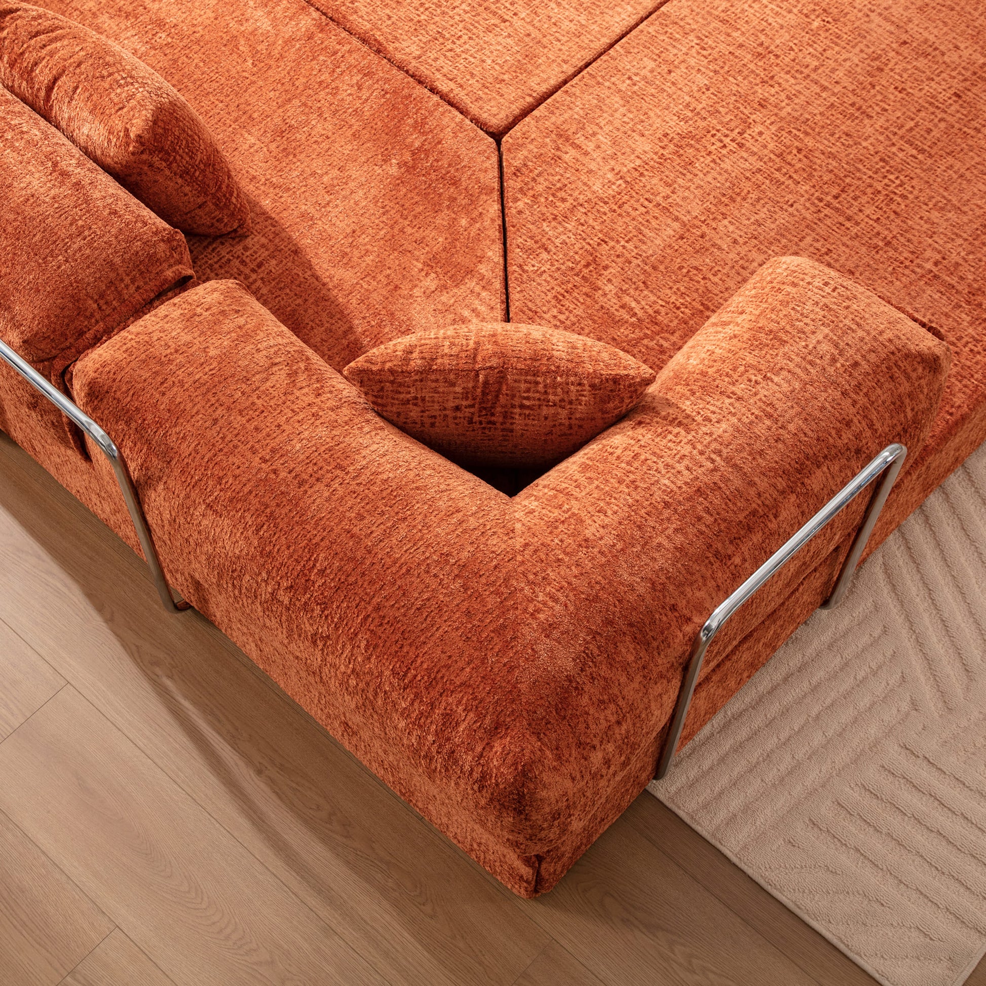 L-Shaped 106.3" W Modular Sectional Sofa Couch