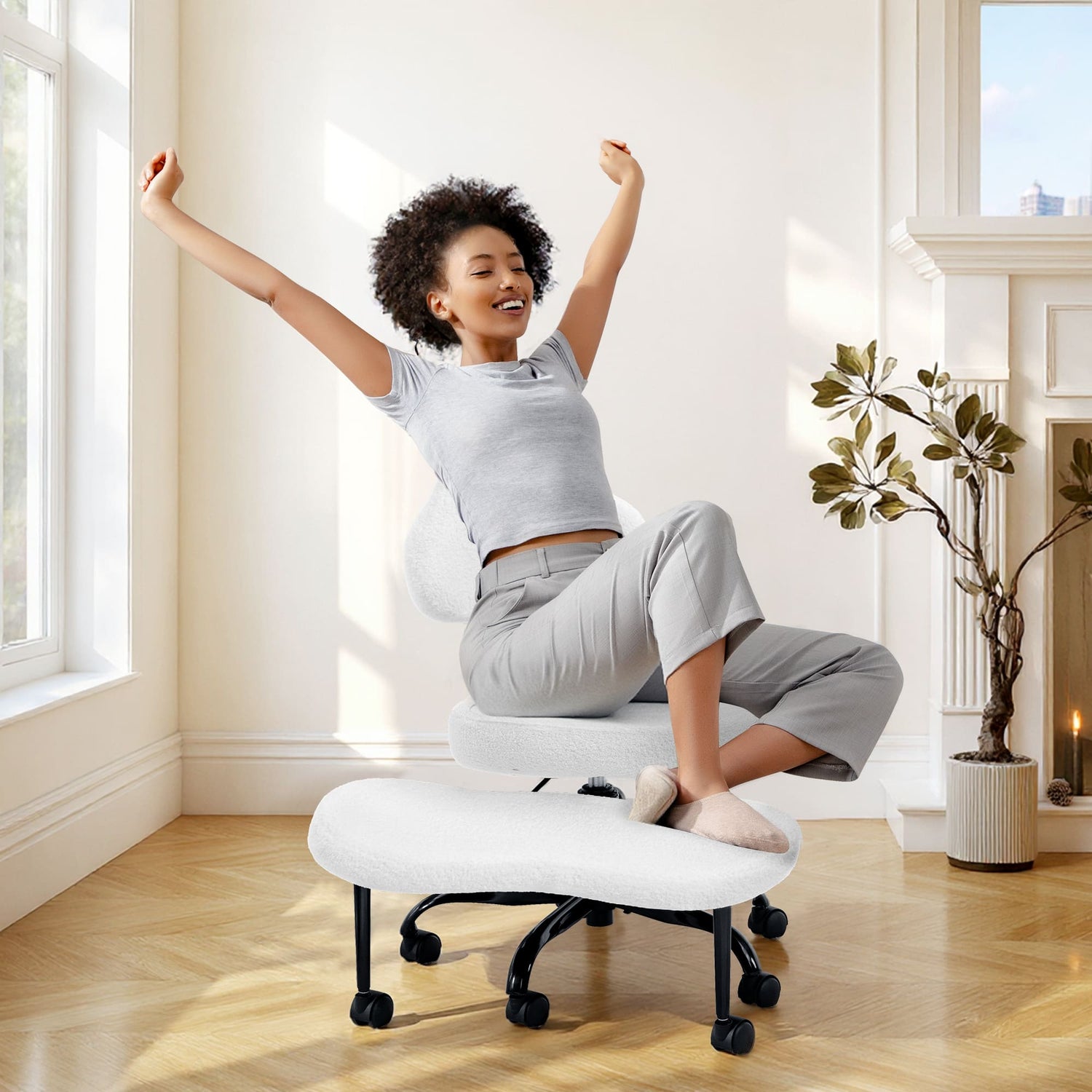 Ergonomischer Mesh Active Drehstuhl mit hoher Rückenlehne und verstellbarer Lordosenstütze 988 