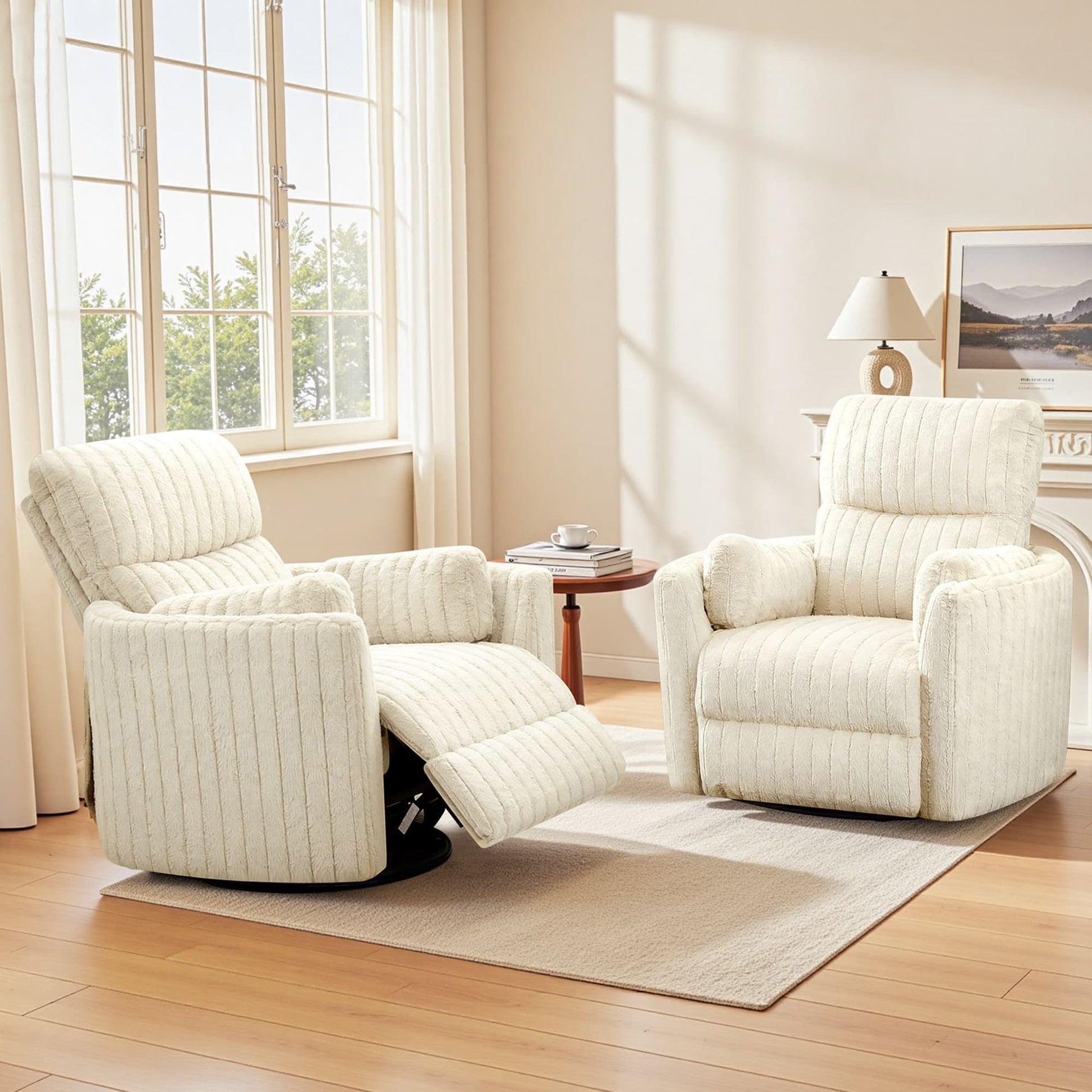 Nursery Power Glider Recliner Chair with USB Ports and Footrest