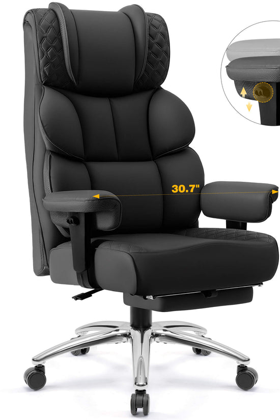 Big and Tall Leather Executive Back Support Office Chair