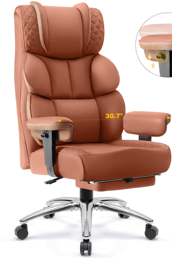Big and Tall Leather Executive Back Support Office Chair