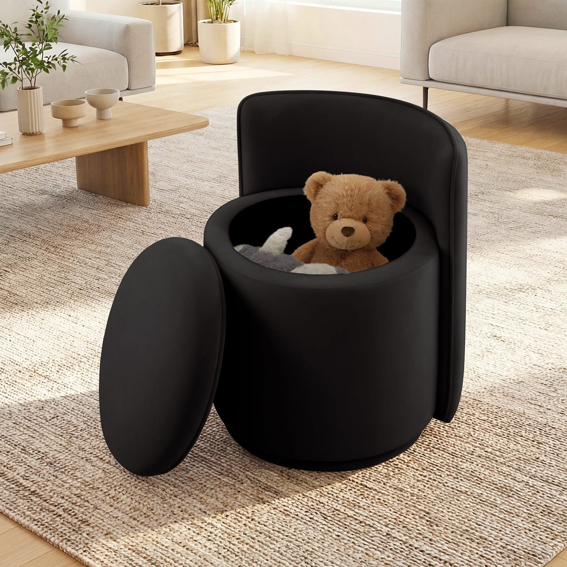 Velvet Vanity Chair With Storage