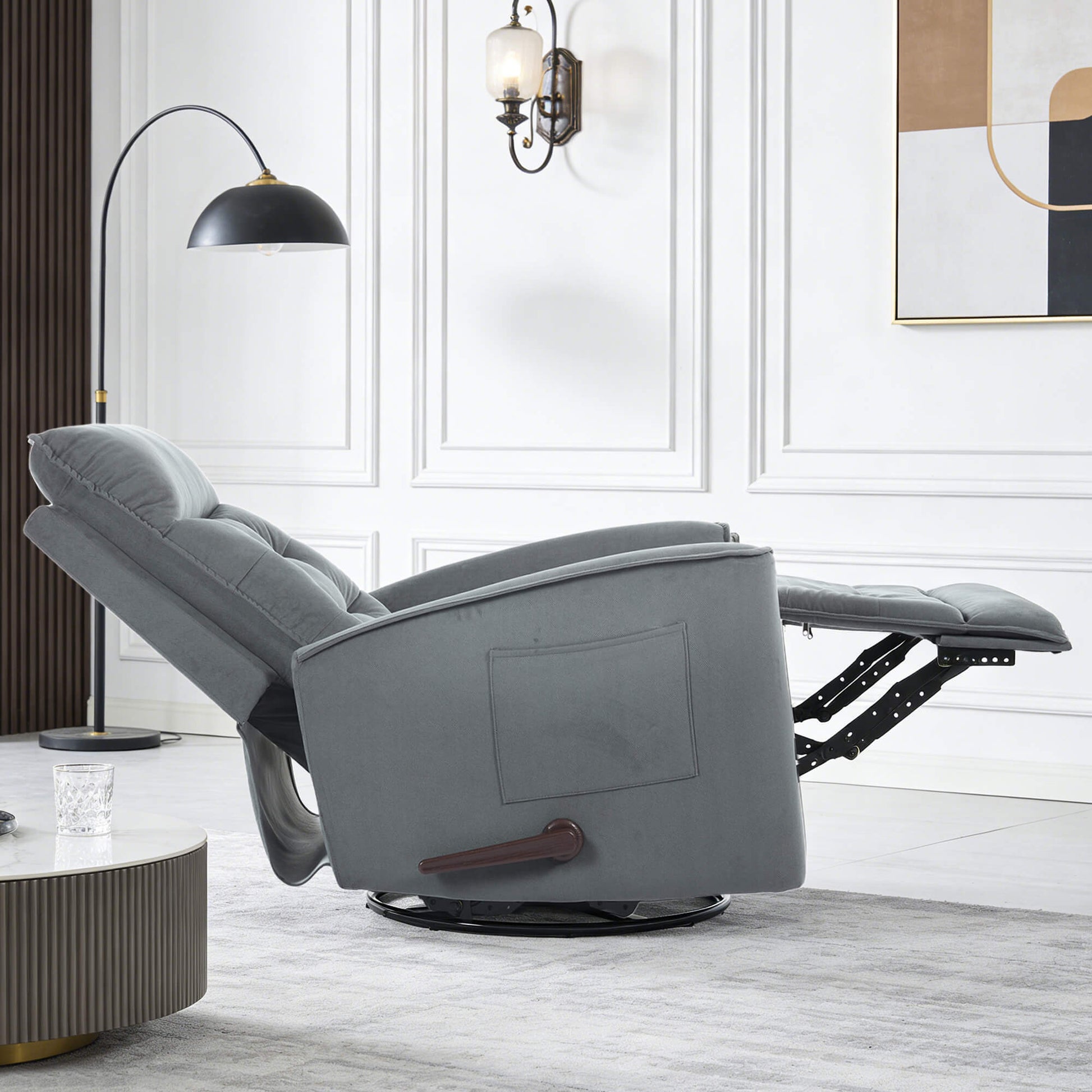 Manual Swivel Rocker Recliner Chair Glider Rocking Chair for Nursery