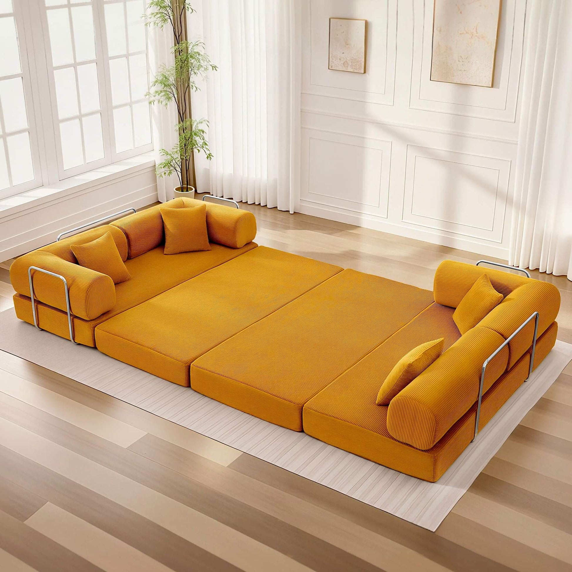 Combination Corner Sofa with High-Rebound Density Sponge