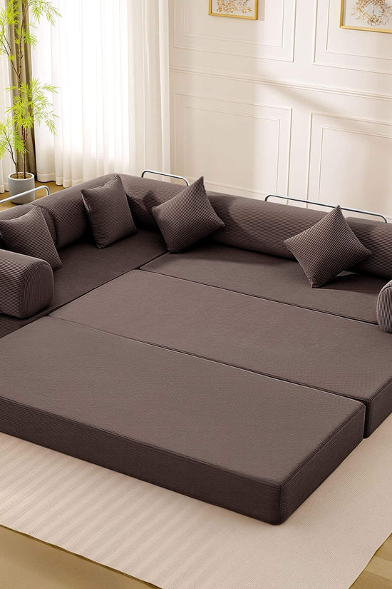 Combination Corner Sofa with High-Rebound Density Sponge