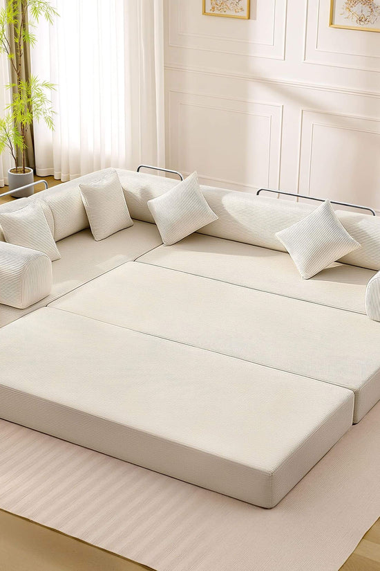 Combination Corner Sofa with High-Rebound Density Sponge