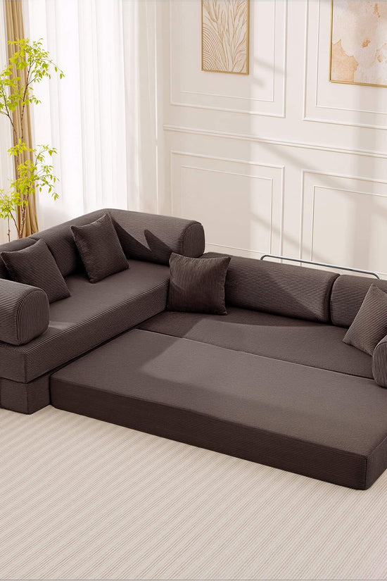Combination Corner Sofa with High-Rebound Density Sponge