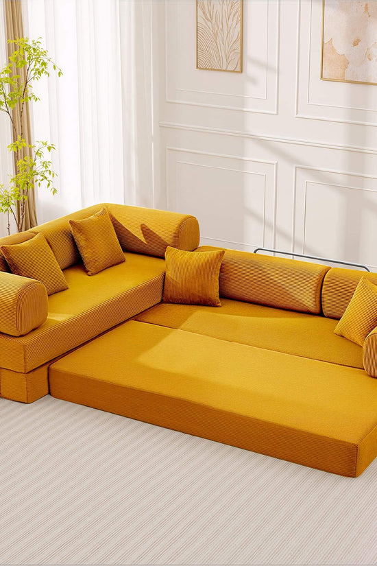 Combination Corner Sofa with High-Rebound Density Sponge