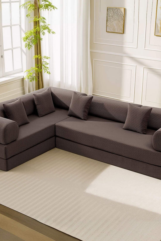 Combination Corner Sofa with High-Rebound Density Sponge