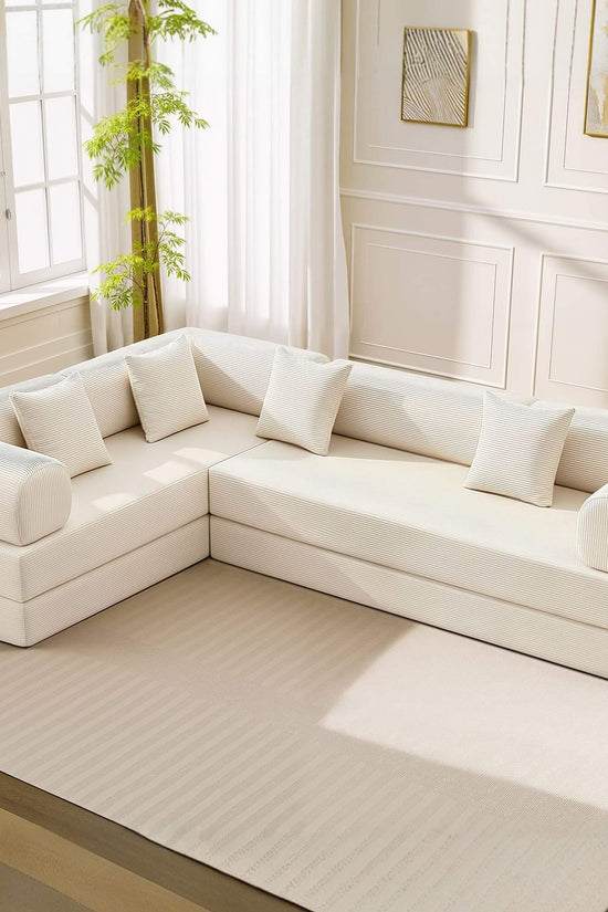 Combination Corner Sofa with High-Rebound Density Sponge