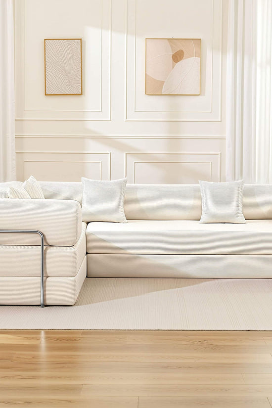 Combination Corner Sofa with High-Rebound Density Sponge