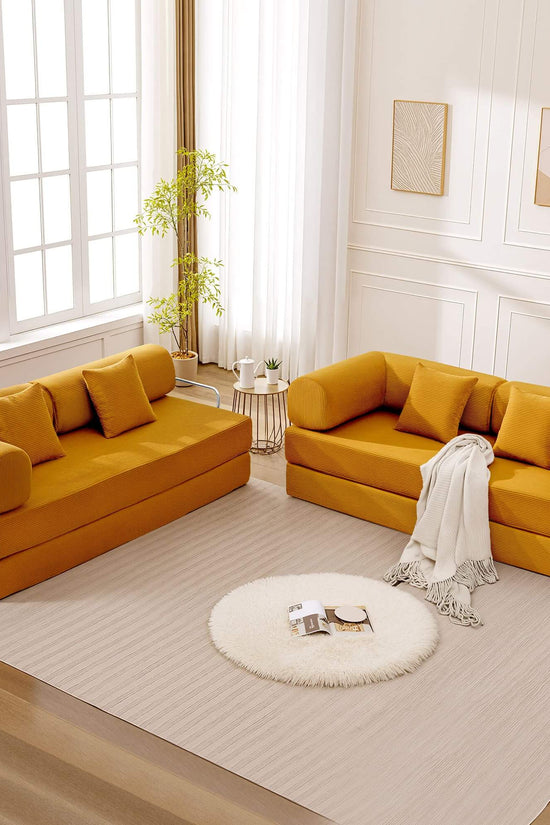Combination Corner Sofa with High-Rebound Density Sponge