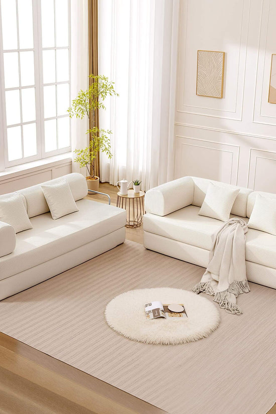 Combination Corner Sofa with High-Rebound Density Sponge
