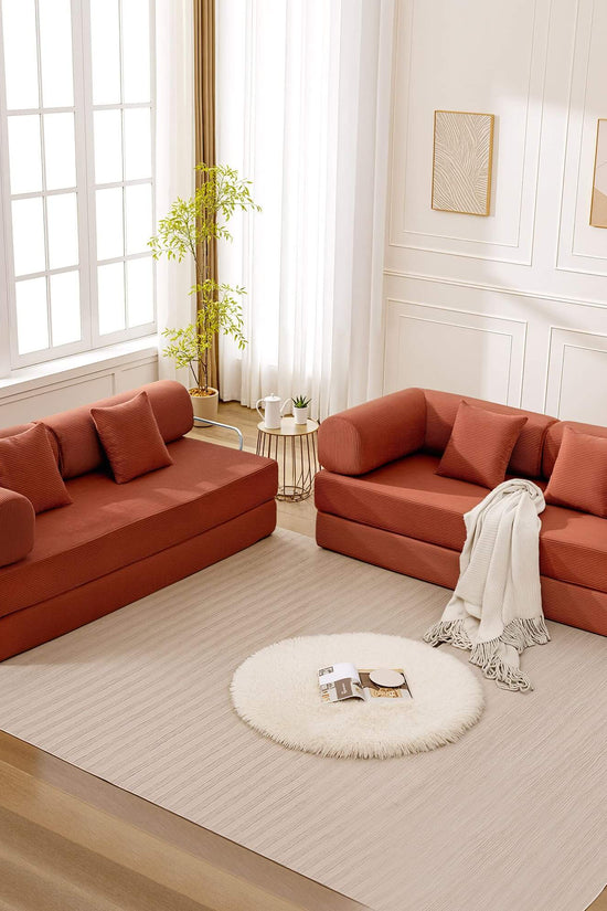 Combination Corner Sofa with High-Rebound Density Sponge