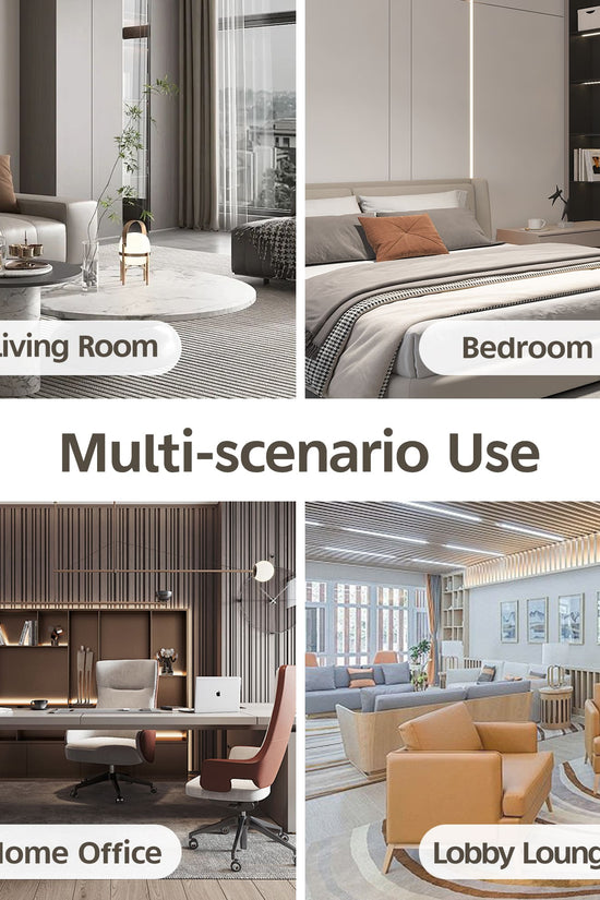 Leather Swivel Accent Chair for Living Room with Throw Pillow