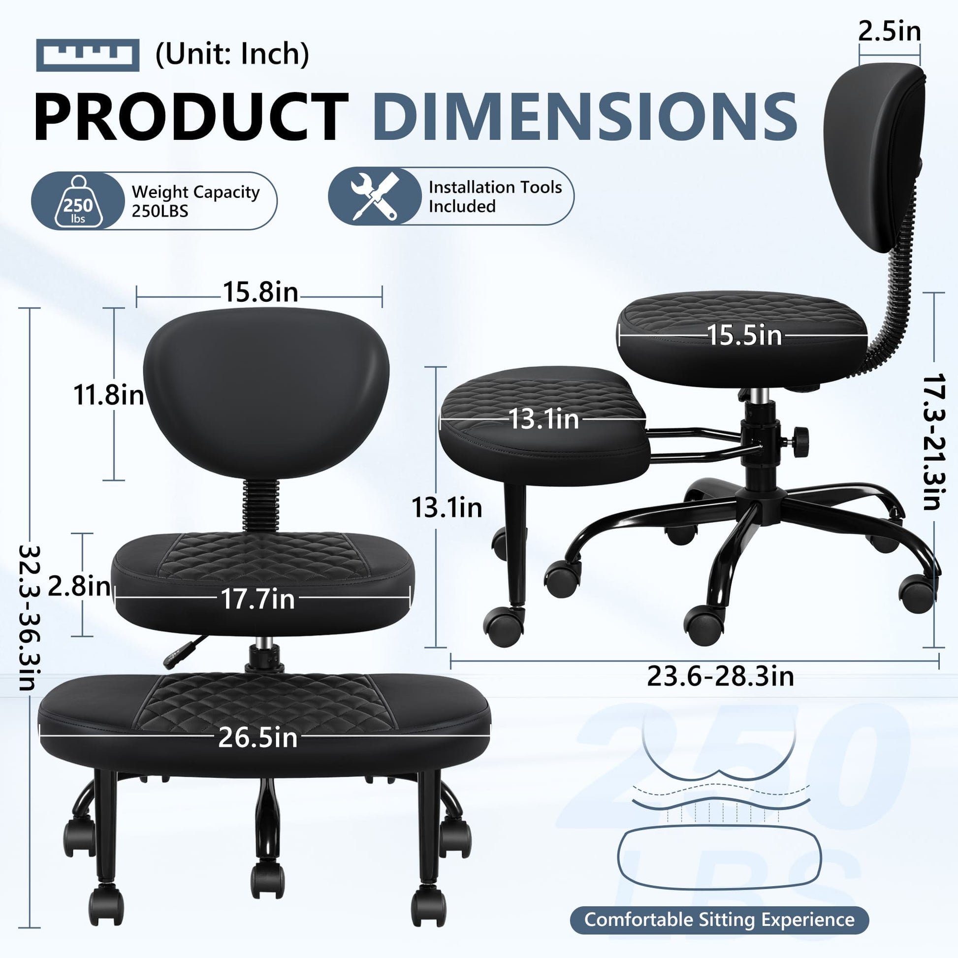 Ergonomischer Mesh Active Drehstuhl mit hoher Rückenlehne und verstellbarer Lordosenstütze 988 