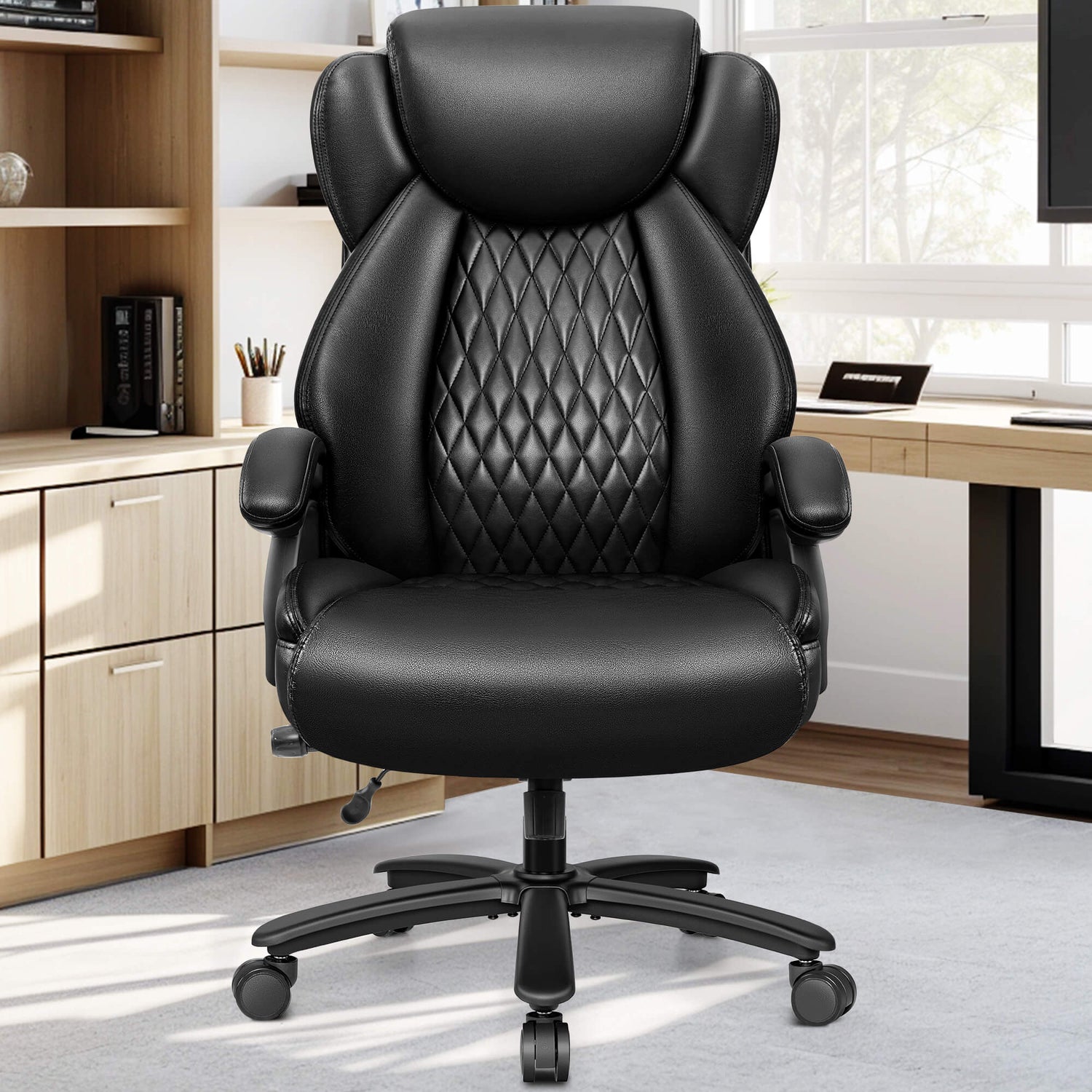 Big and Tall Leather Executive Back Support Office Chair 5202-1