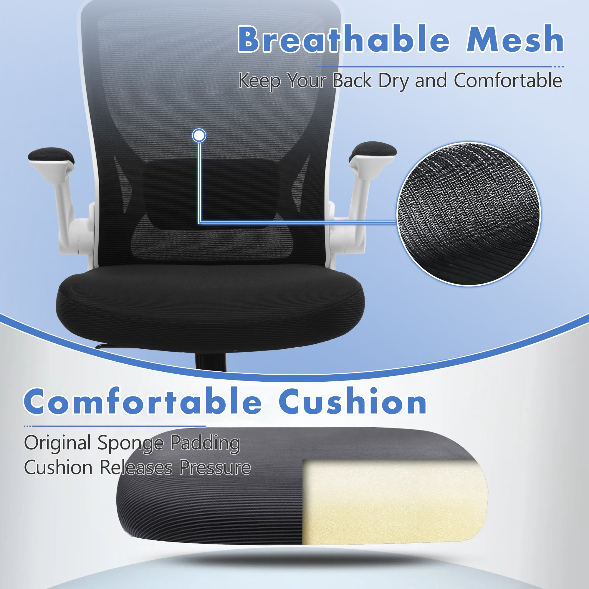 Ergonomic Breathable Mesh with Lumbar Support Computer Office Chair Ho –  primyoffice